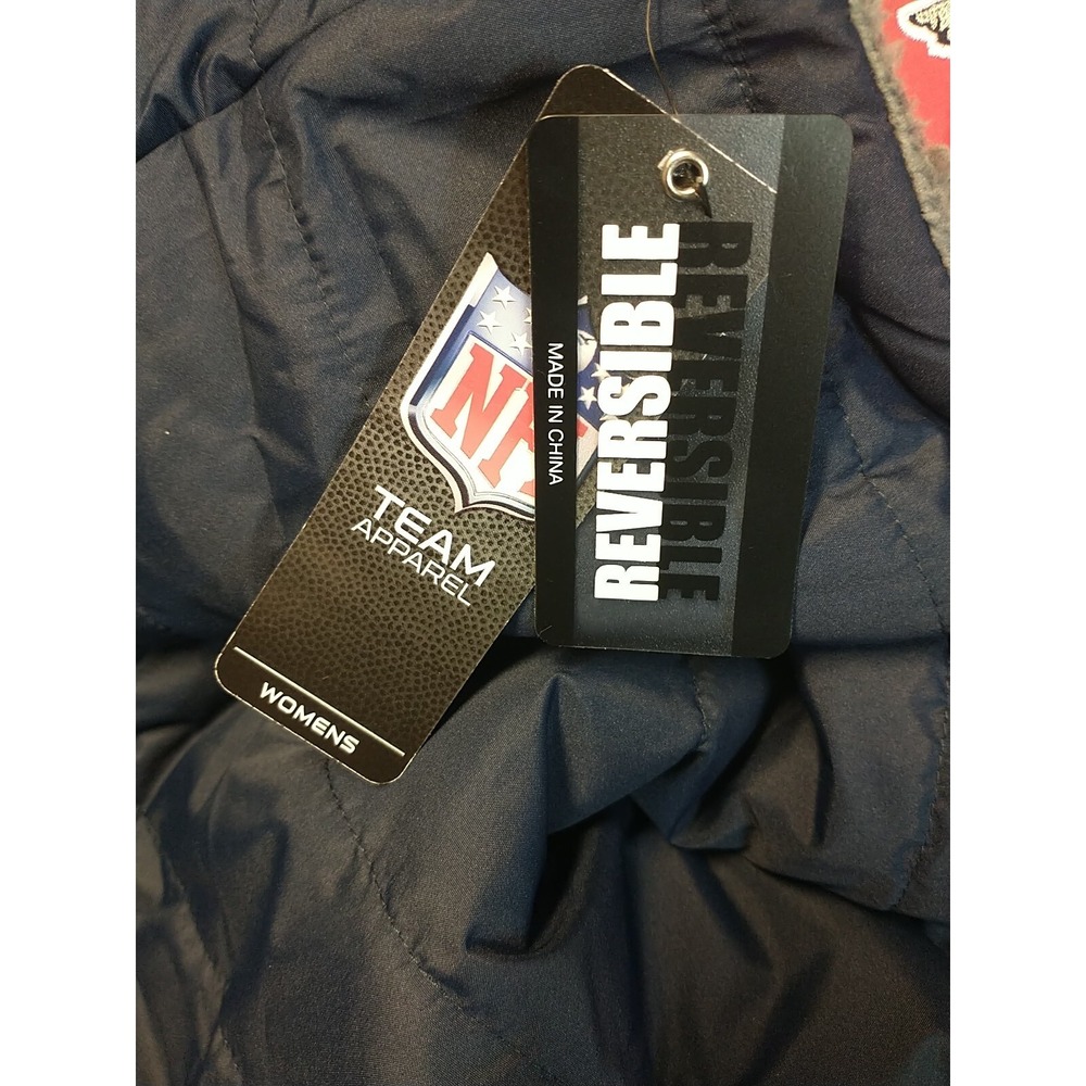 NFL Team Apparel New England Patriots Reversible Puffer Sherpa Vest Womens 4XL - Picture 13 of 13